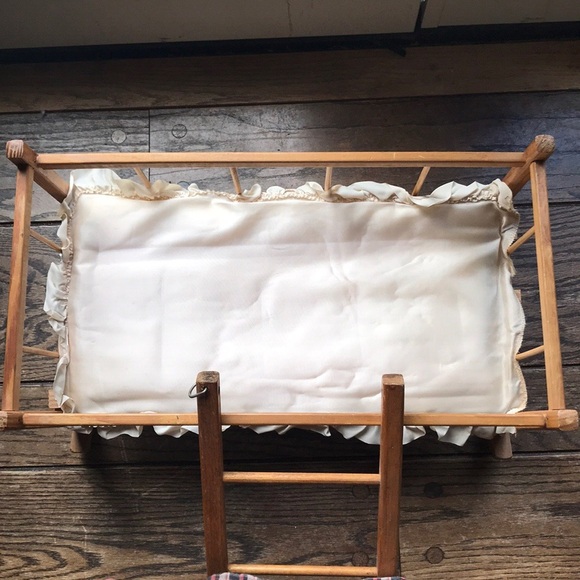 1940’s RARE Wooden baby doll cradle with ladder - Picture 2 of 8